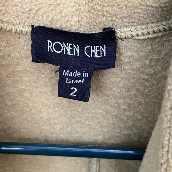 Ronen Chen Chartreuse Fleece Blazer Jacket Sz 2 - Picture 3 of 10